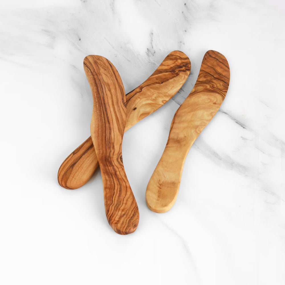 Olive Wood Spreader Knife Set ā Butter, Cheese, Jam & Dips Knife