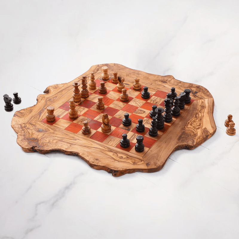 Minimalist CHESS SET WITHOUT FOOTHOLD IRREGULAR RUSTIC | FREE PERSONALIZATION