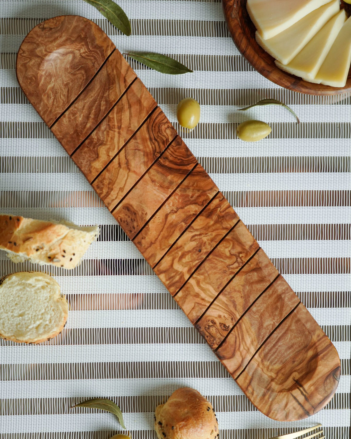 Handmade Olive Wood Bread Slicing Board