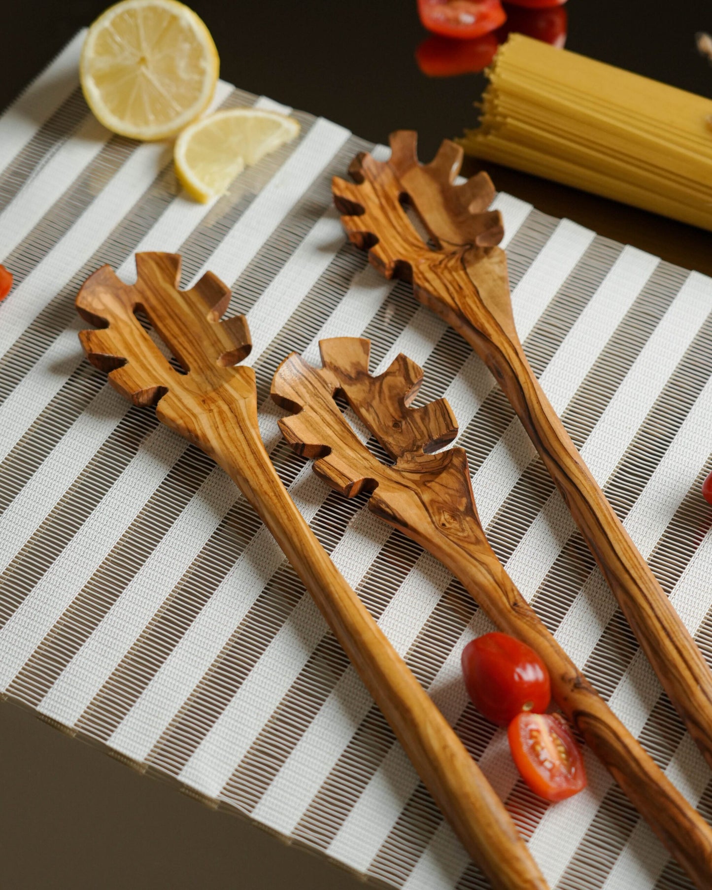Handmade Olive Wood Spaghetti Spoon