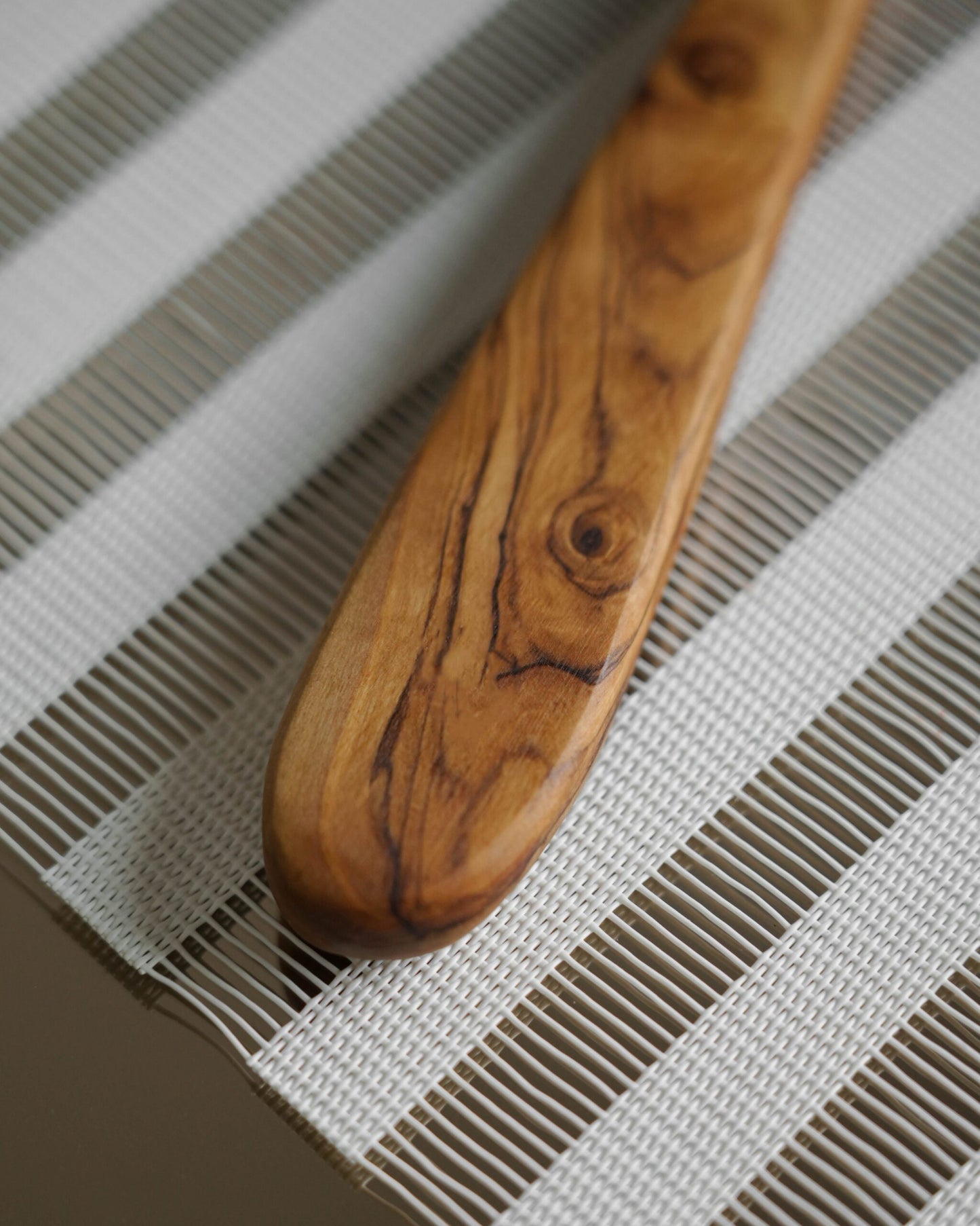 Handmade Olive Wood Slotted Spoon