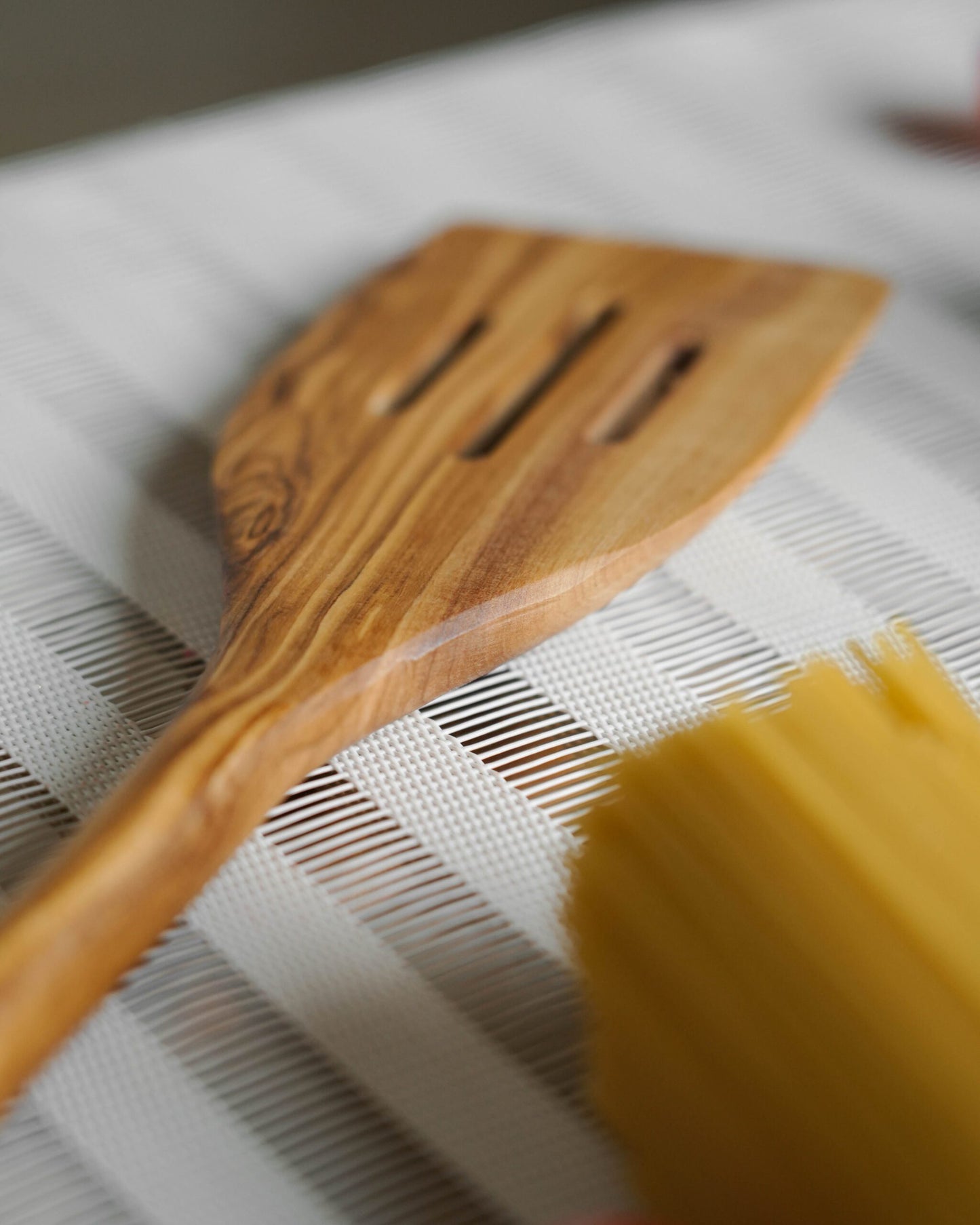 Handmade Olive Wood Slotted Spatula