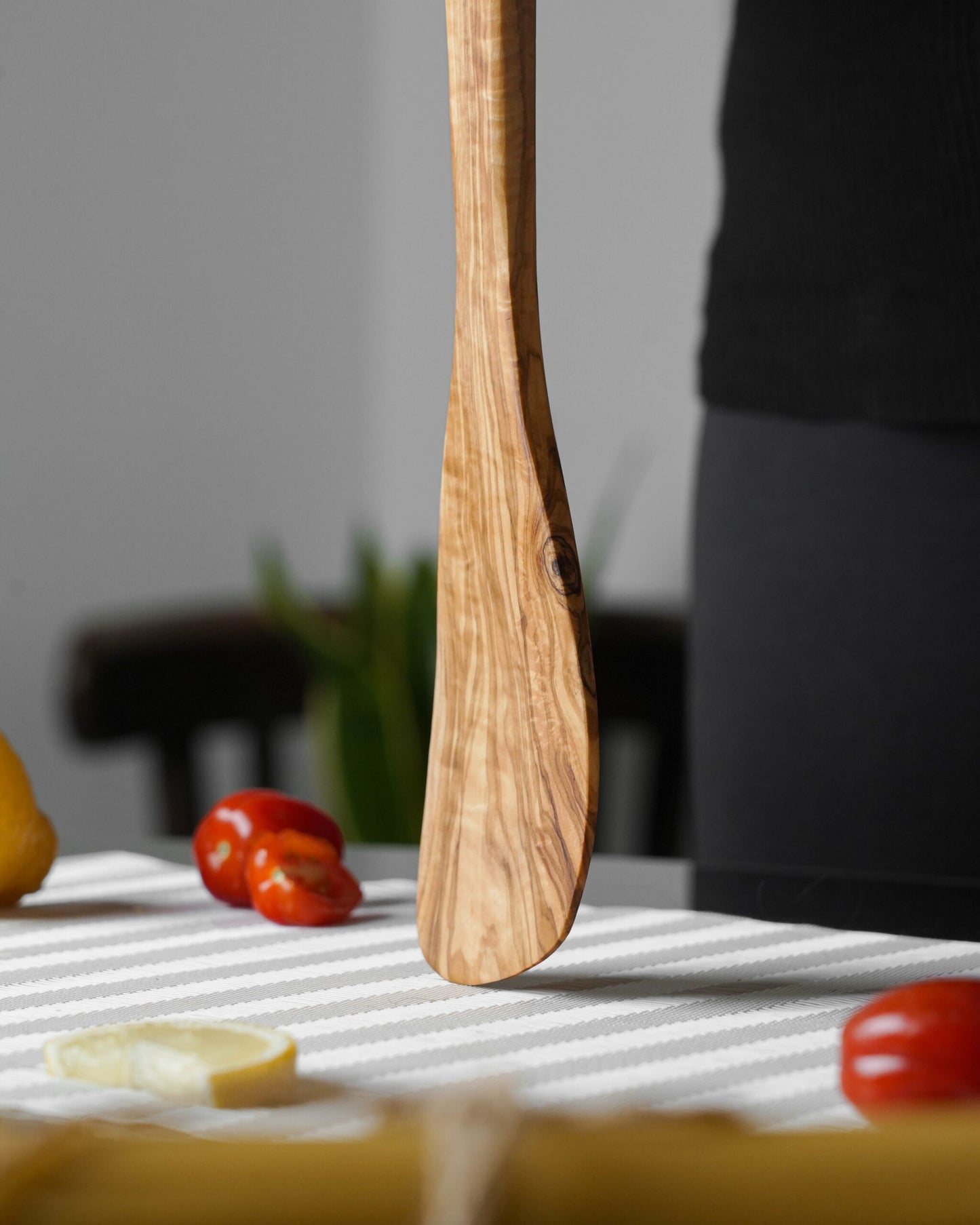 Handcrafted Olive Wood Slanted Spatula
