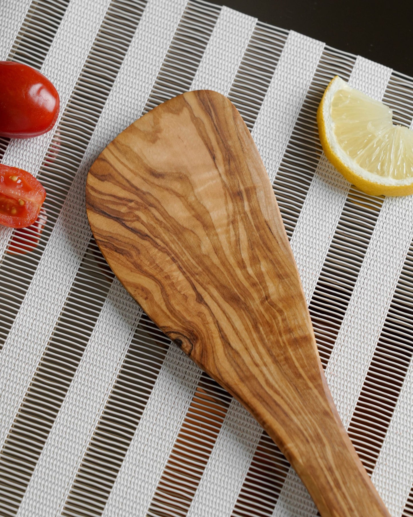 Handcrafted Olive Wood Slanted Spatula