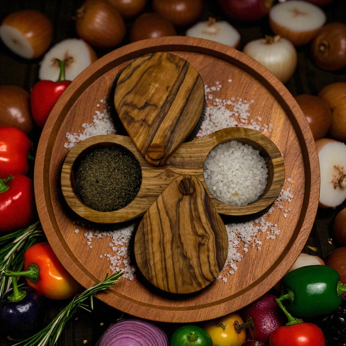 Olive Wood Salt and Pepper Cellar