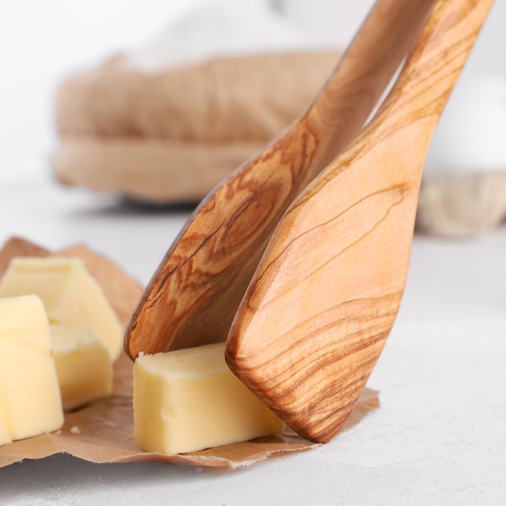 Olive Wood Cheese Tongs