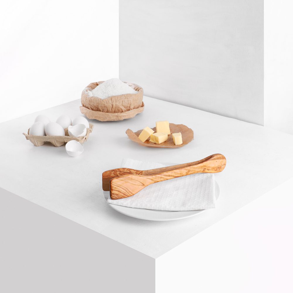 Olive Wood Cheese Tongs