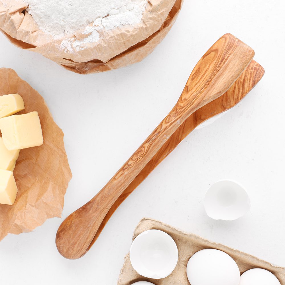 Olive Wood Cheese Tongs
