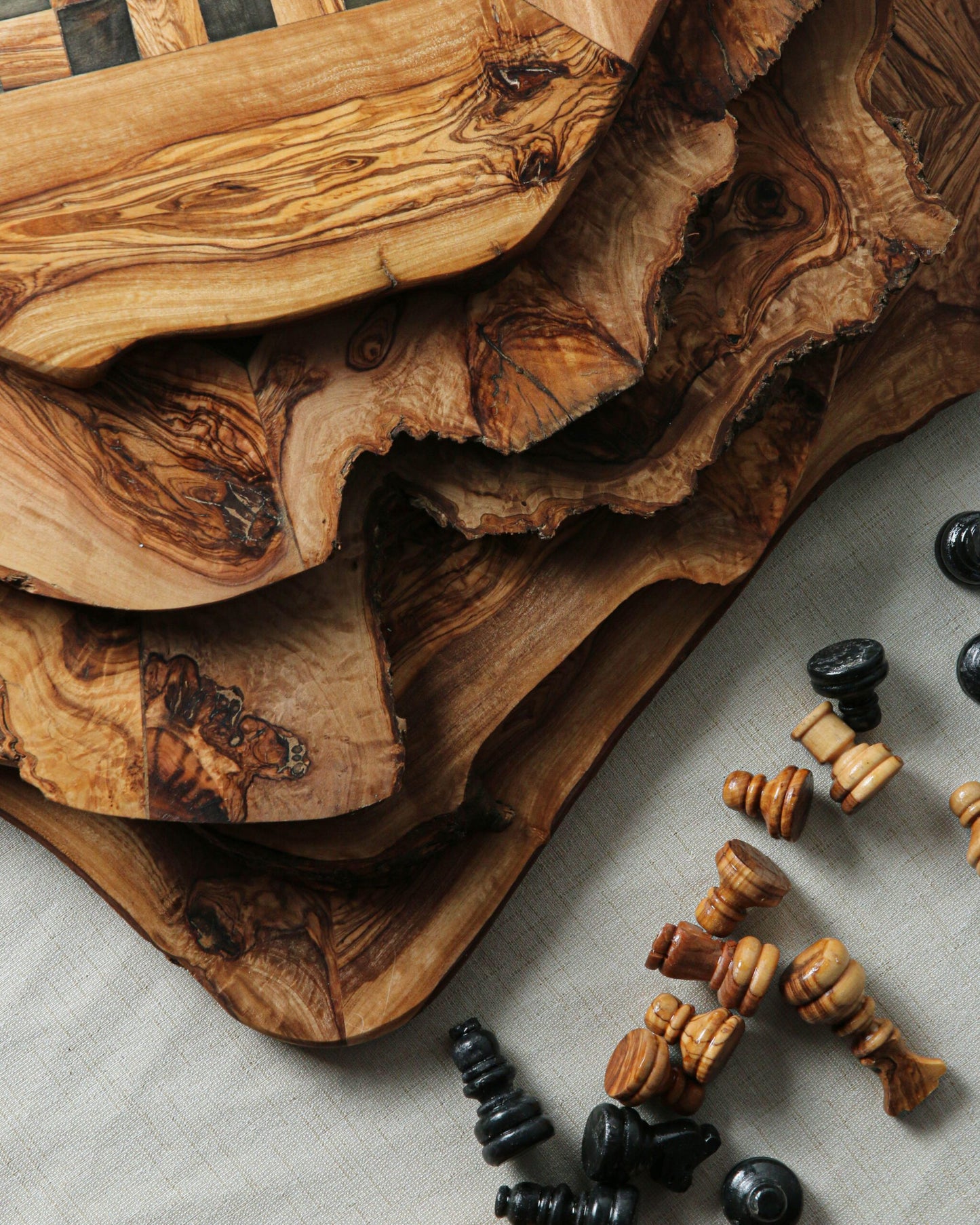 Minimalist CHESS SET WITHOUT FOOTHOLD IRREGULAR RUSTIC | FREE PERSONALIZATION