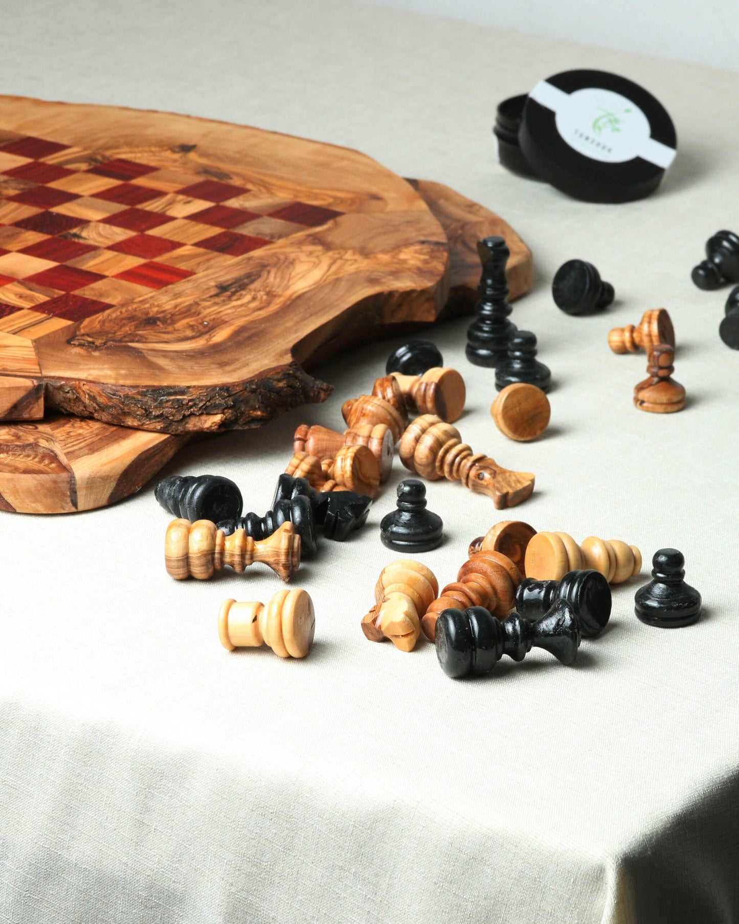 Minimalist CHESS SET WITHOUT FOOTHOLD IRREGULAR RUSTIC | FREE PERSONALIZATION