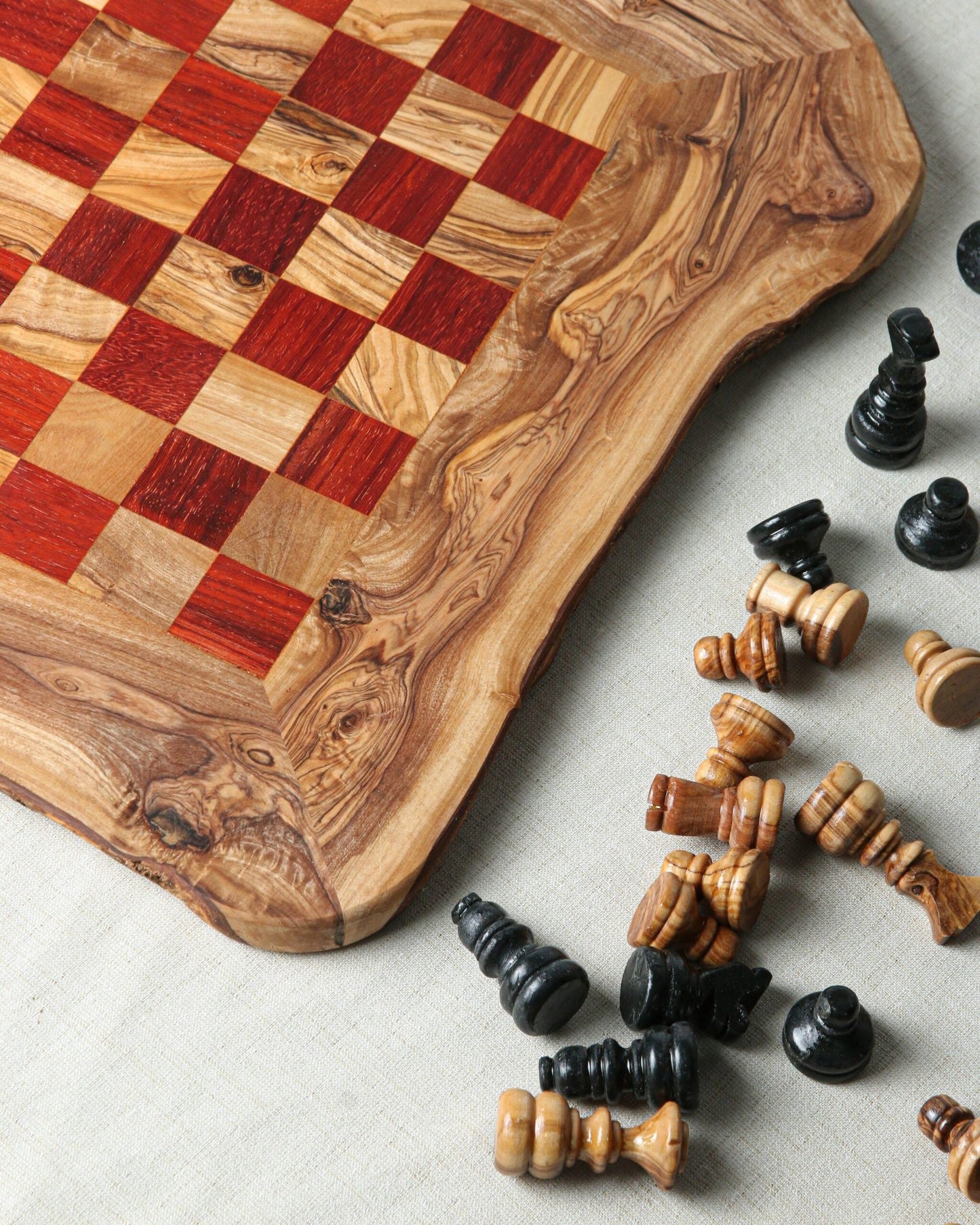 Minimalist CHESS SET WITHOUT FOOTHOLD IRREGULAR RUSTIC | FREE PERSONALIZATION