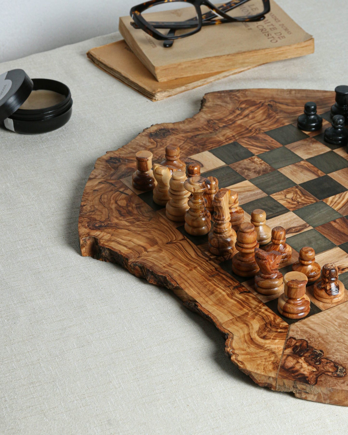Minimalist CHESS SET WITHOUT FOOTHOLD IRREGULAR RUSTIC | FREE PERSONALIZATION