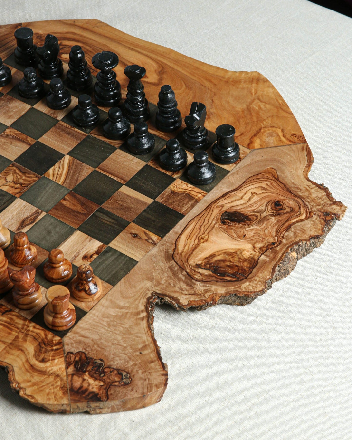 Minimalist CHESS SET WITHOUT FOOTHOLD IRREGULAR RUSTIC | FREE PERSONALIZATION