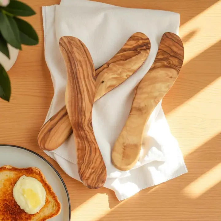 Handmade Olive Wood Butter Spreader