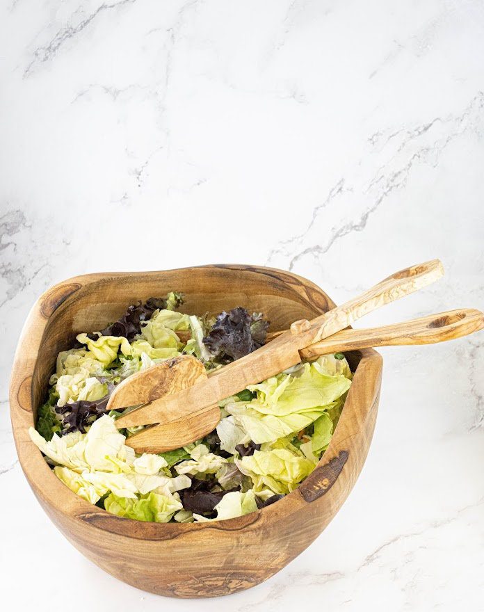 Olive Wood Rustic Salad Bowl Medium size