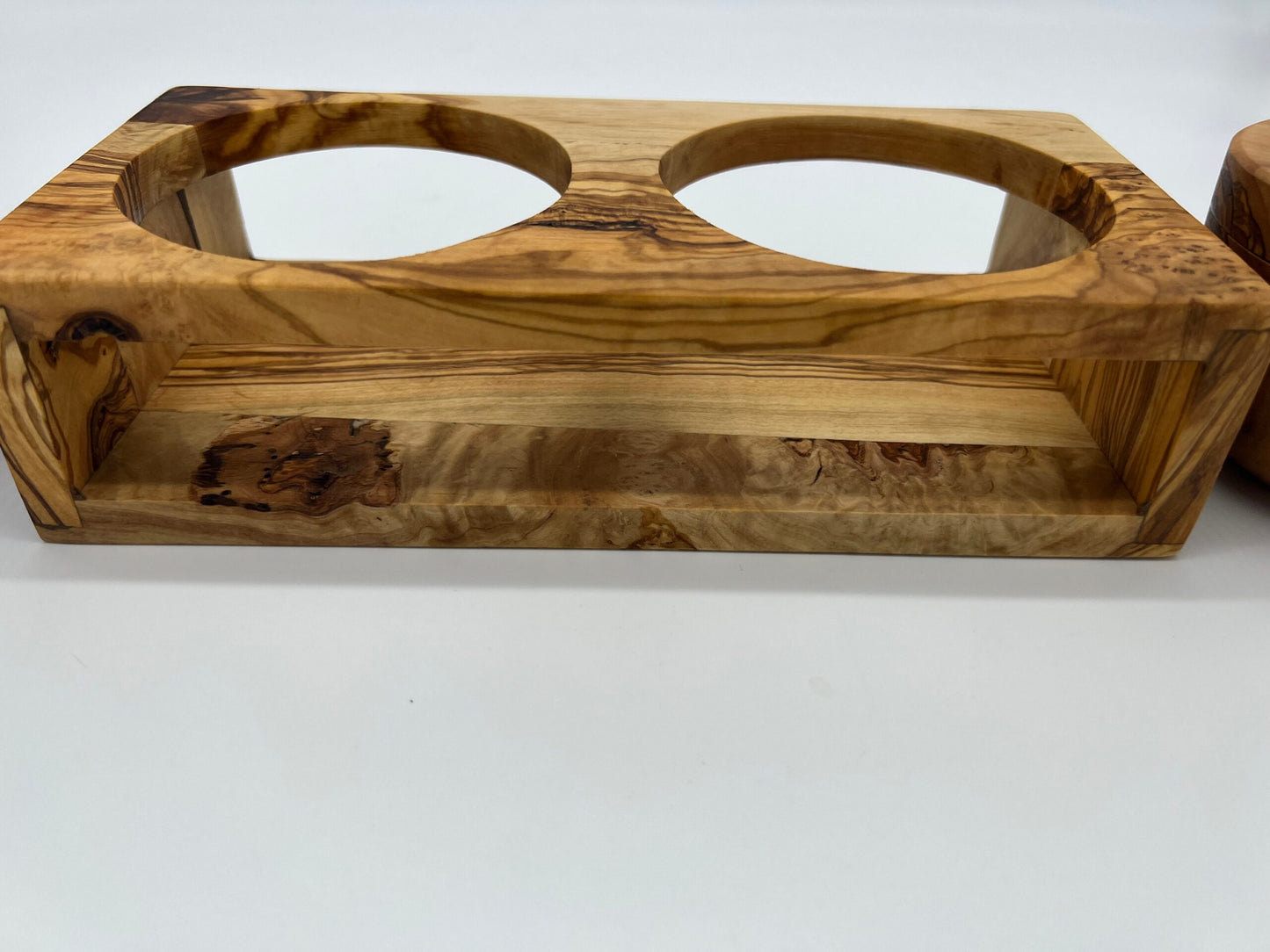 Mediterranean Olive Wood Salt an pepper jars Handmade