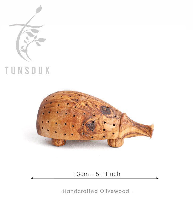 Toothpick Holder | Original Hedgehog Toothpick Holder | Handmade Olive Wood Design | Original gift Cute and useful + FREE Beeswax