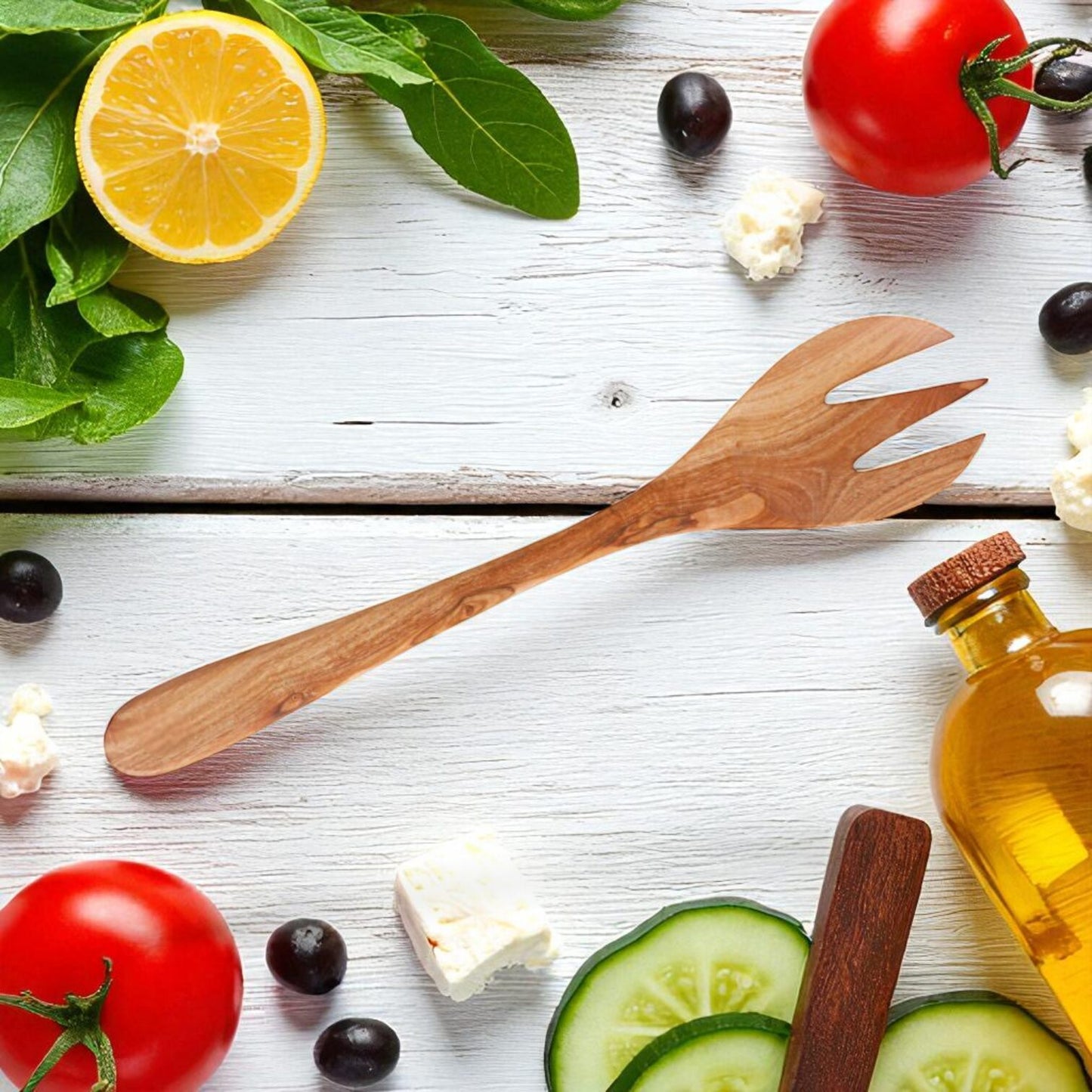 Salad Fork Handmade from Olive Wood
