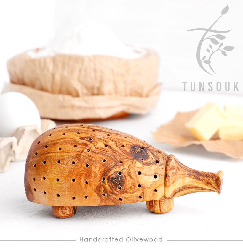 Toothpick Holder | Original Hedgehog Toothpick Holder | Handmade Olive Wood Design | Original gift Cute and useful + FREE Beeswax