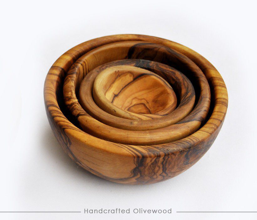 Olive Wood Nesting Bowls – Set of 4 | Limited Time Black Friday Discount