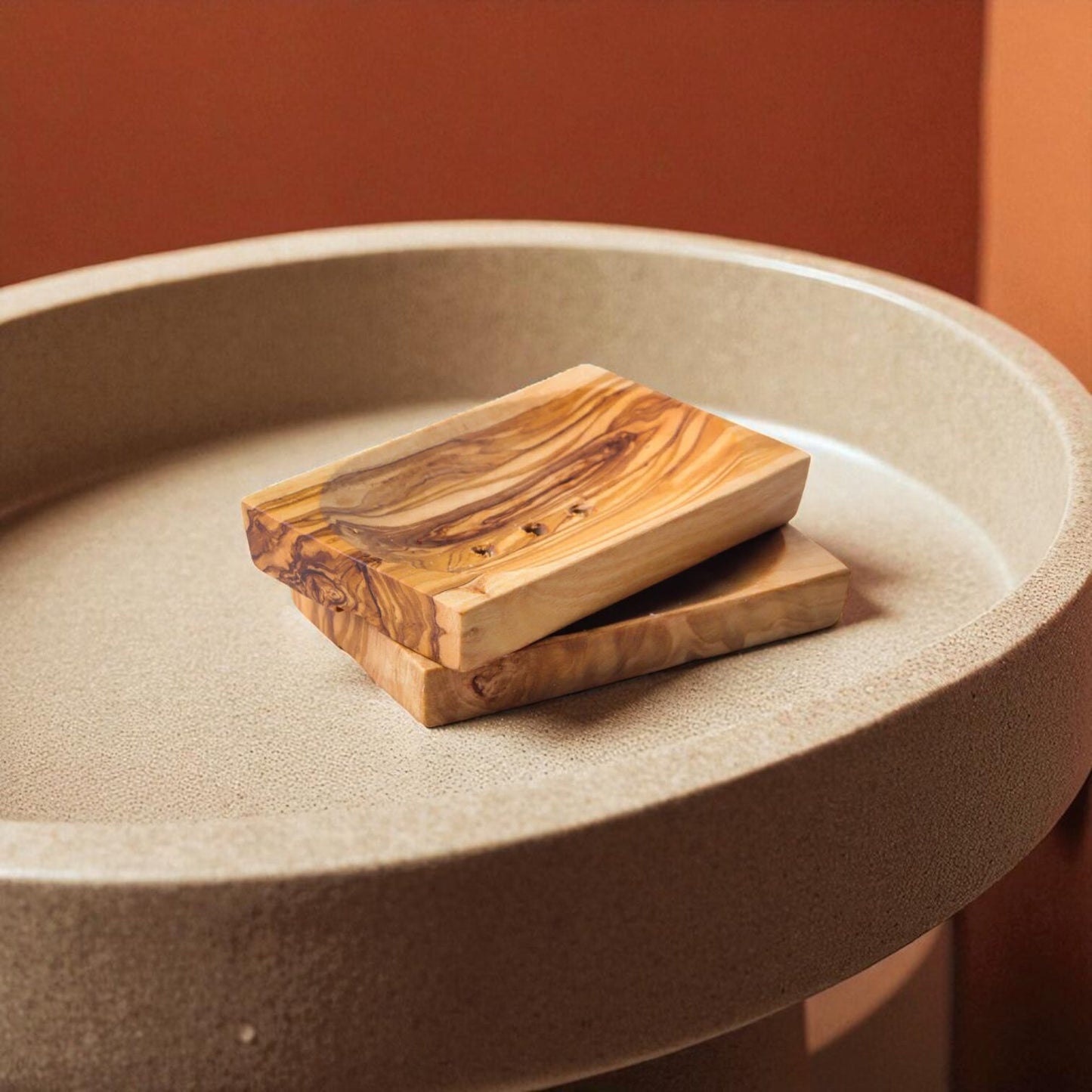Handcrafted Olive Wood Soap Dish