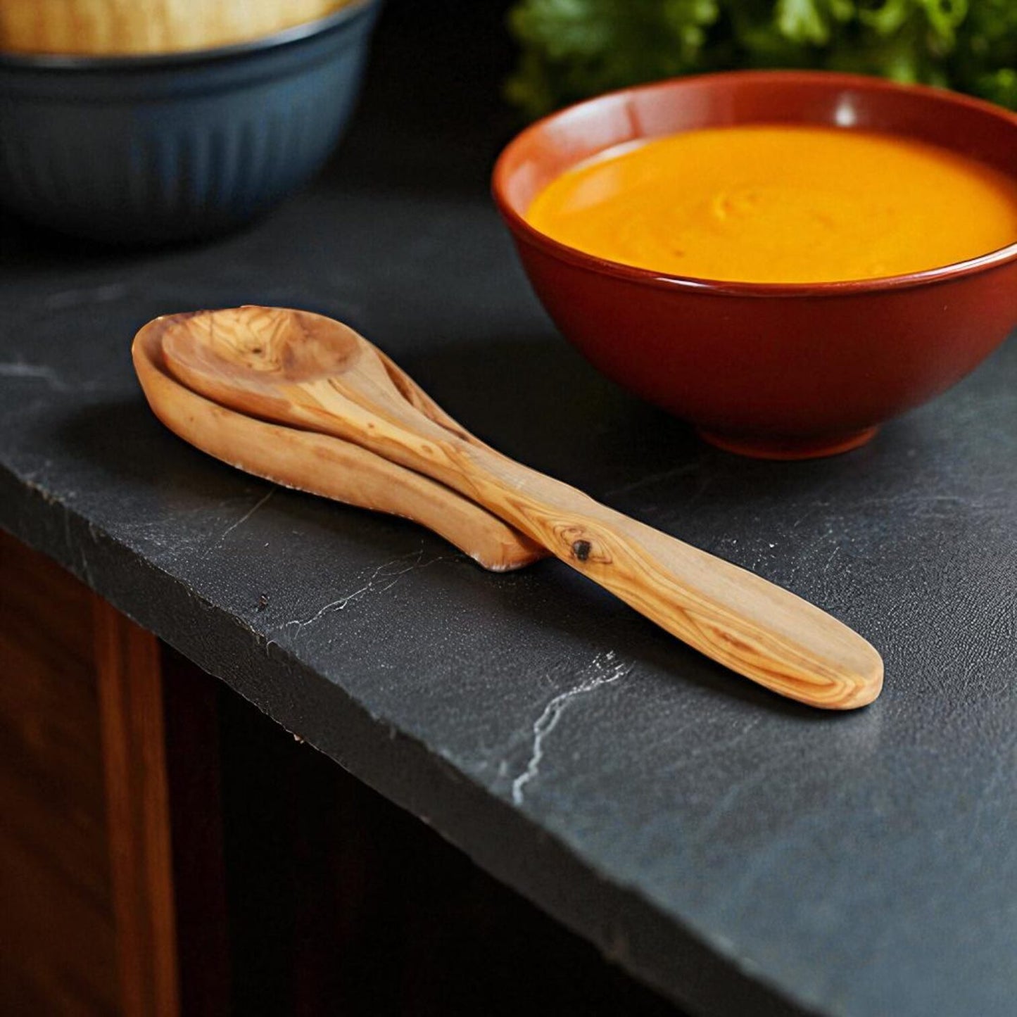 Handcrafted Olive Wood Spoon Rest