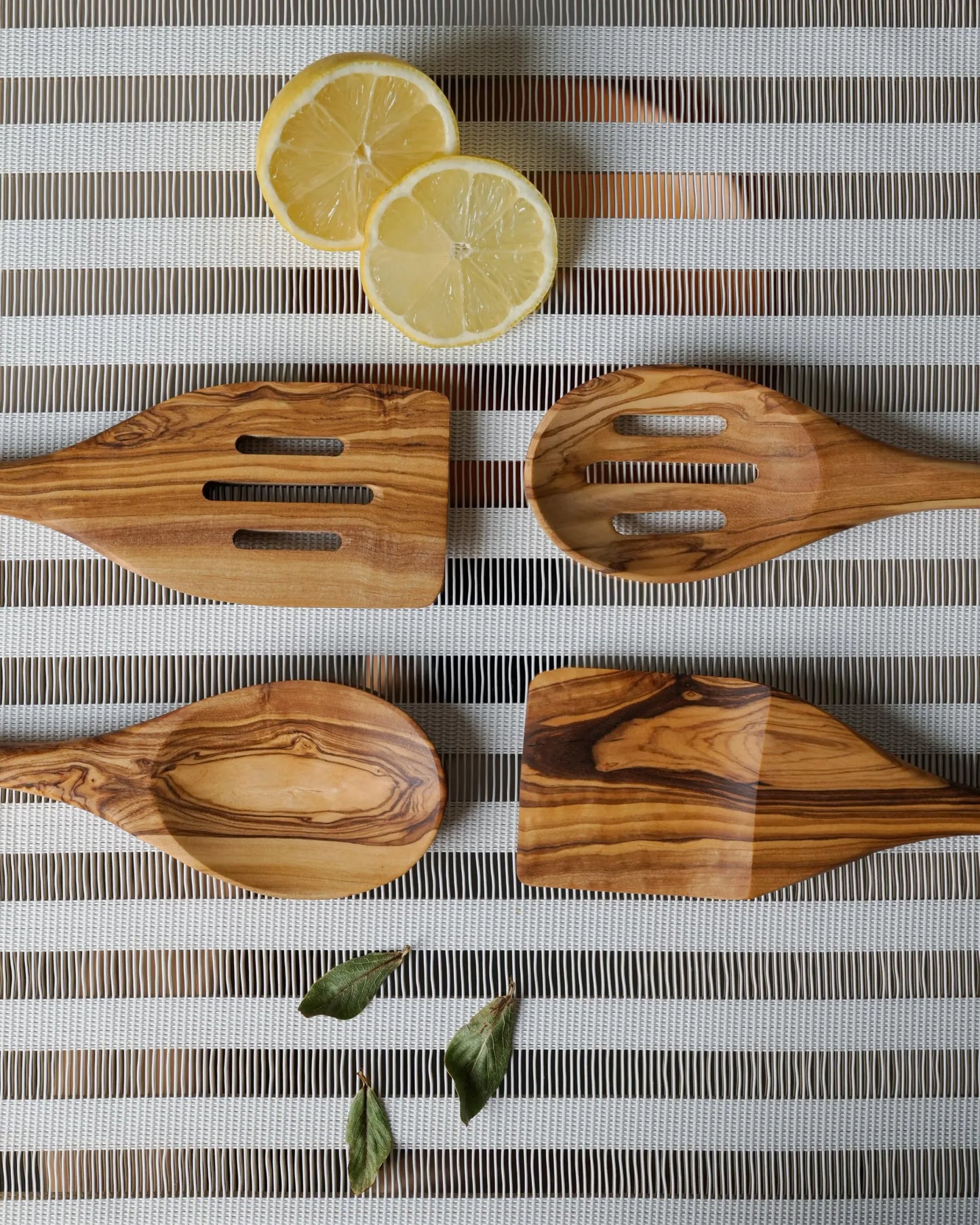 Handcrafted Olive Wood Kitchen Utensil Set
