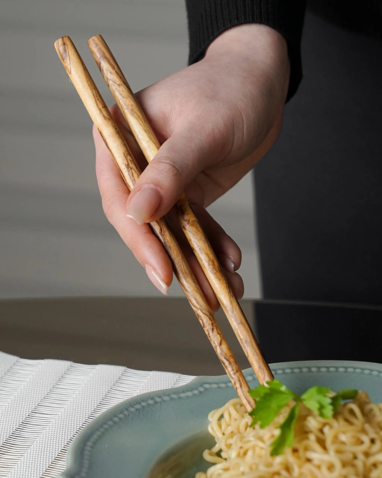 Handcrafted Olive Wood Chopsticks Set