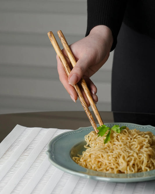 Handcrafted Olive Wood Chopsticks Set