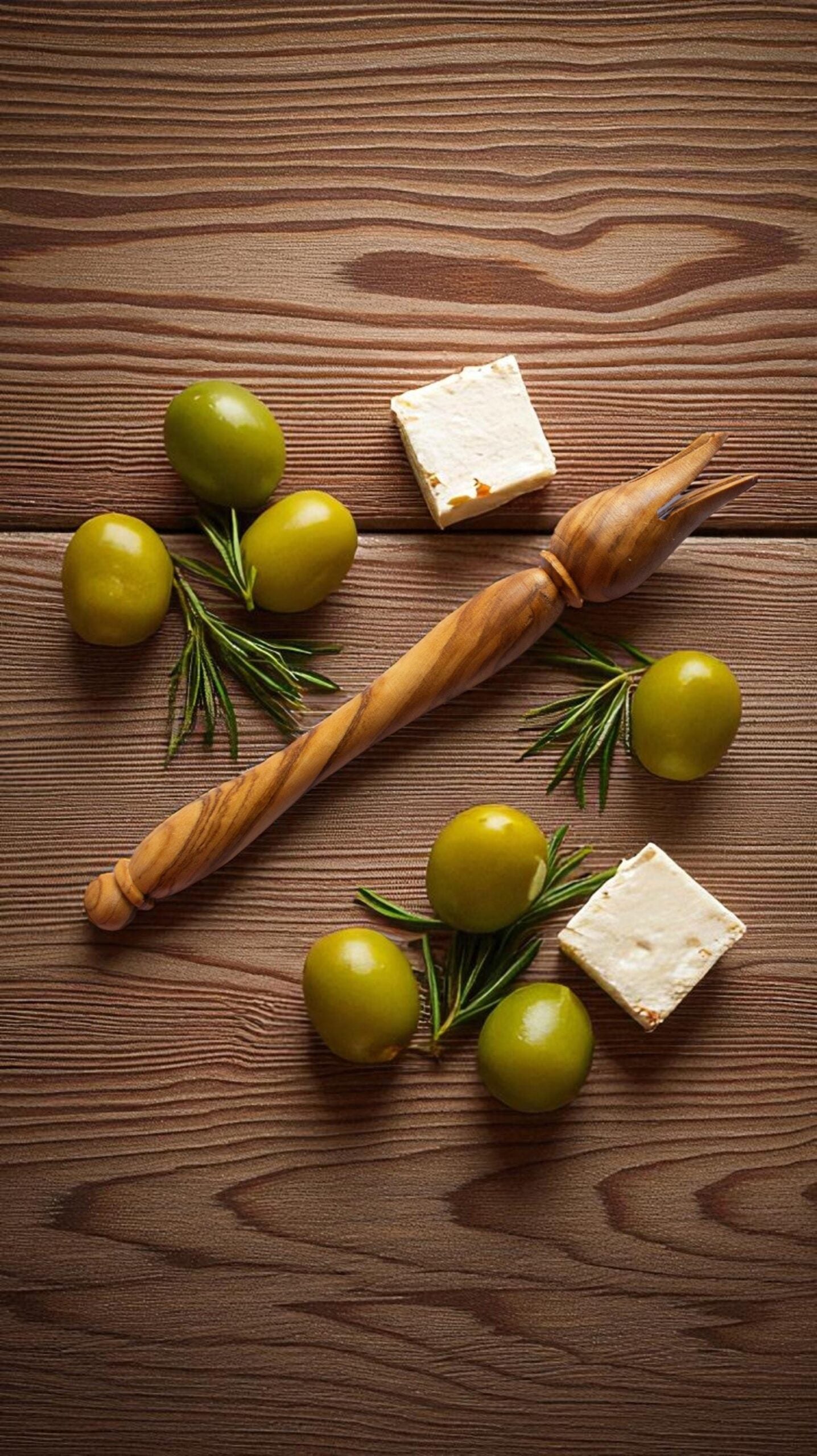 Handcrafted Olive Wood Olive Fork | Rustic Appetizer & Olive Picker | Mediterranean Charcuterie Utensil | Unique Foodie Gift
