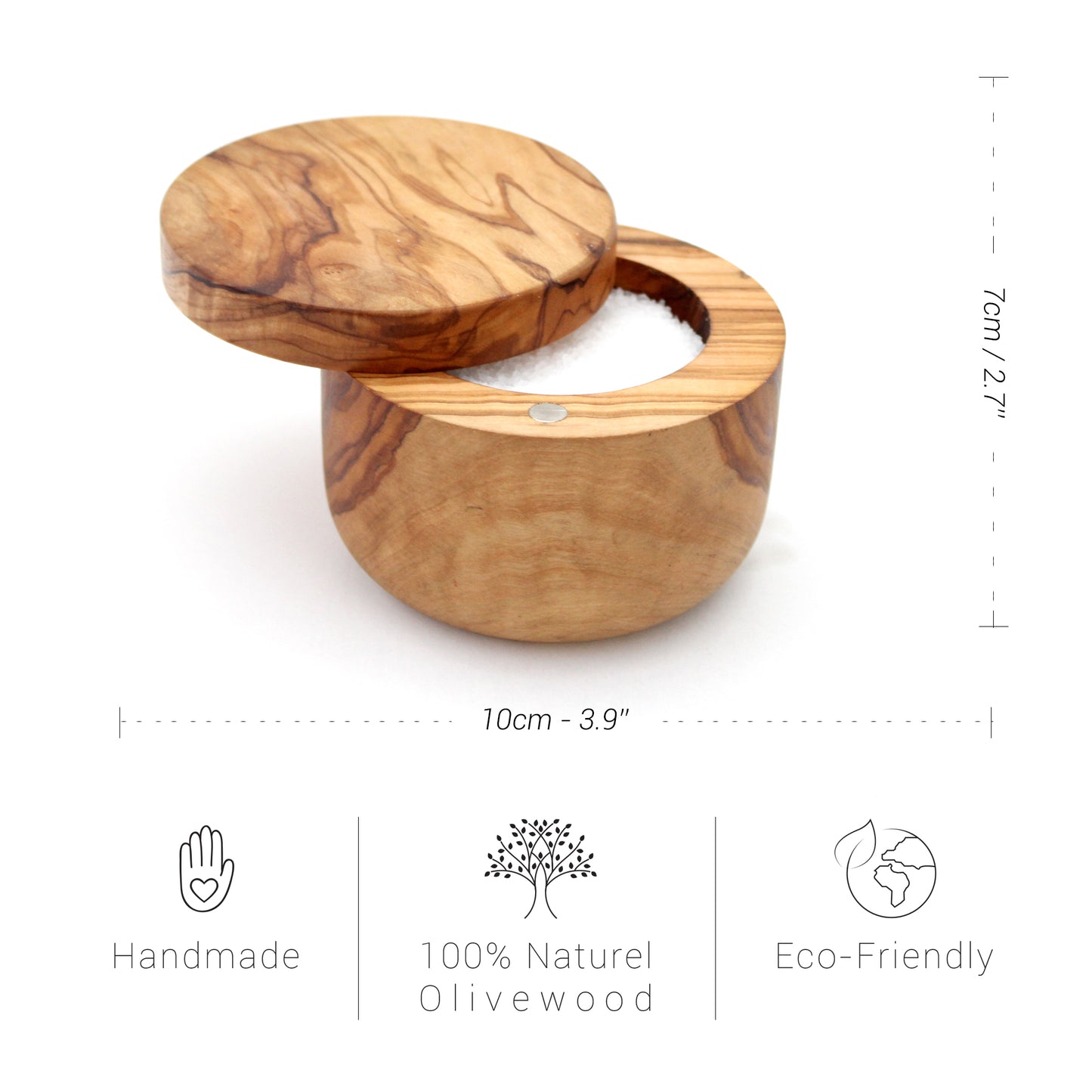 SALT CELLAR WITH MAGNETIC LID