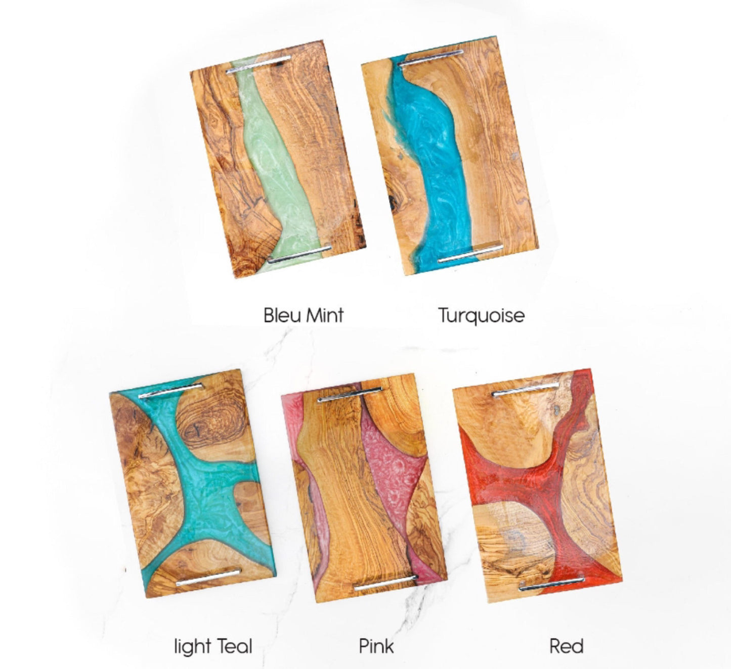 Handmade Olive Wood and Resin Tray