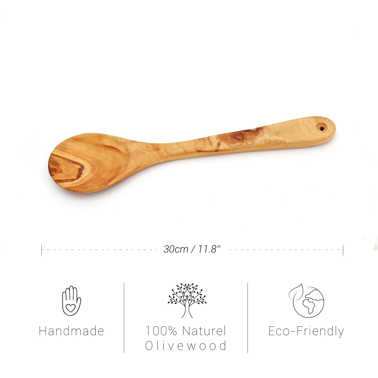 Handmade Olive Wood Cooking Spoon | Wooden Spoon For Food