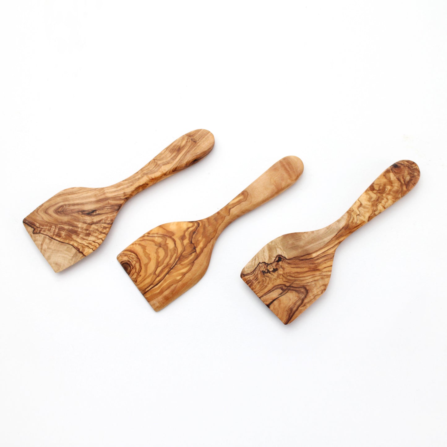 Handcrafted Olive Wood Baby Spatula – Set of 3