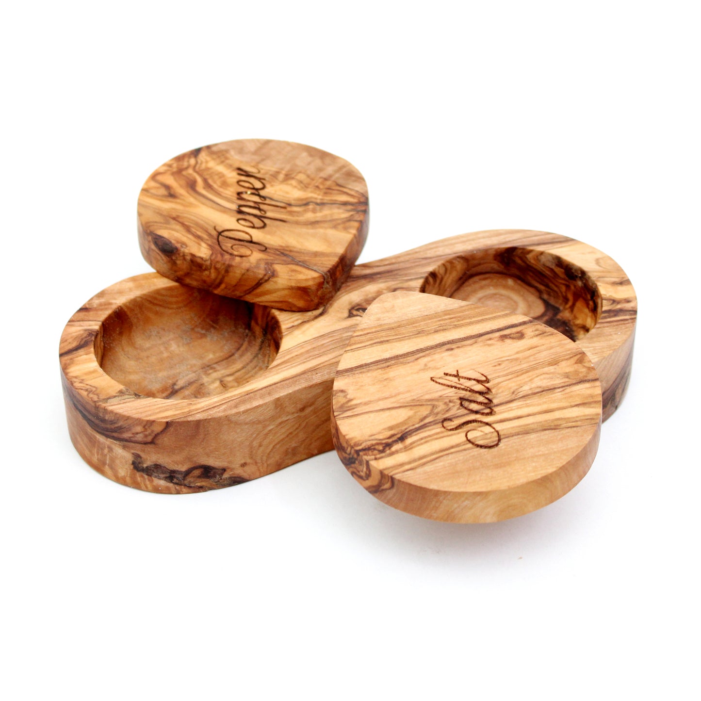 Olive Wood Salt and pepper Keeper  | SALT AND PEPPER BOX