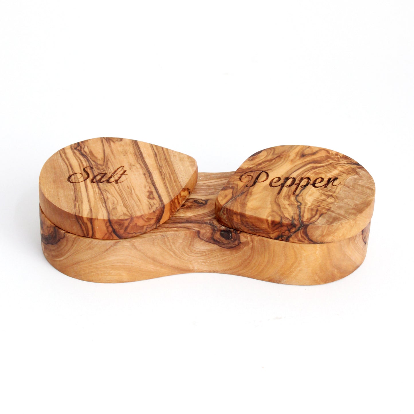 Olive Wood Salt and pepper Keeper  | SALT AND PEPPER BOX