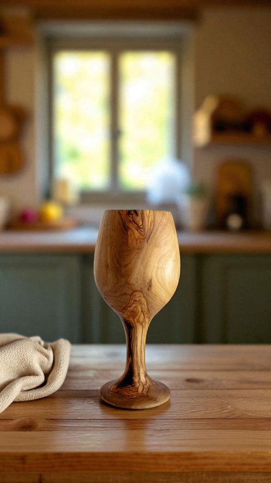 Handcrafted Olive Wood Goblet