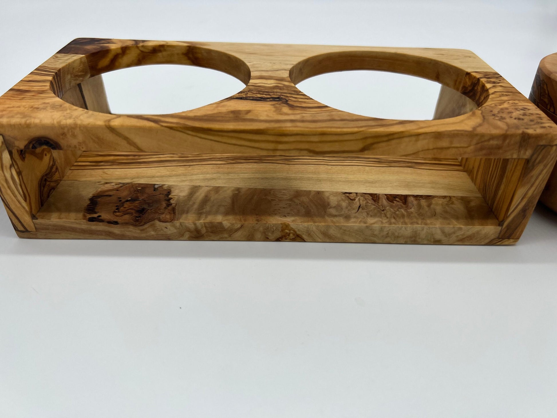 Mediterranean Olive Wood Salt an pepper jars Handmade