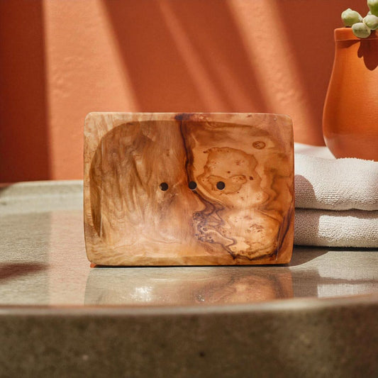 Handcrafted Olive Wood Soap Dish