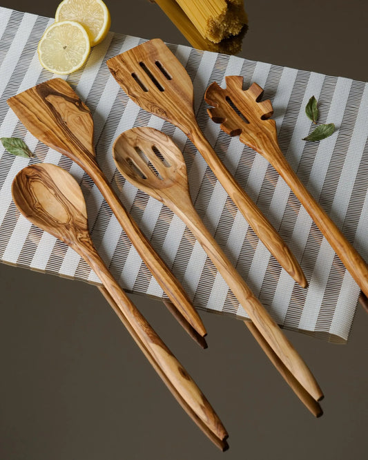 Handcrafted Olive Wood Kitchen Utensil Set