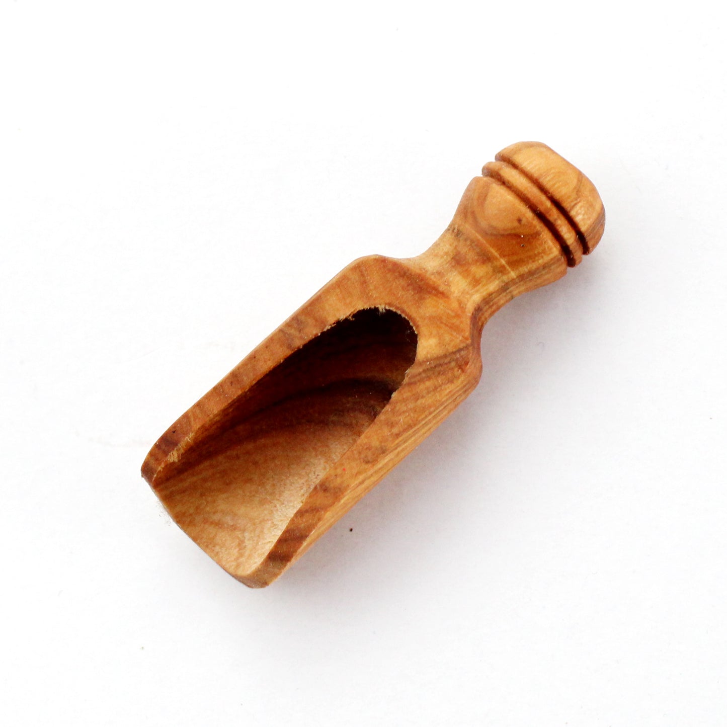 Handcrafted Olive Wood Spice Scoop – 4.3" (11 cm)