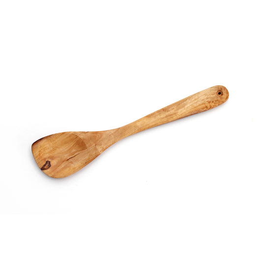 Handcrafted Olive Wood Corner Spoon – 30 cm (11.8”)