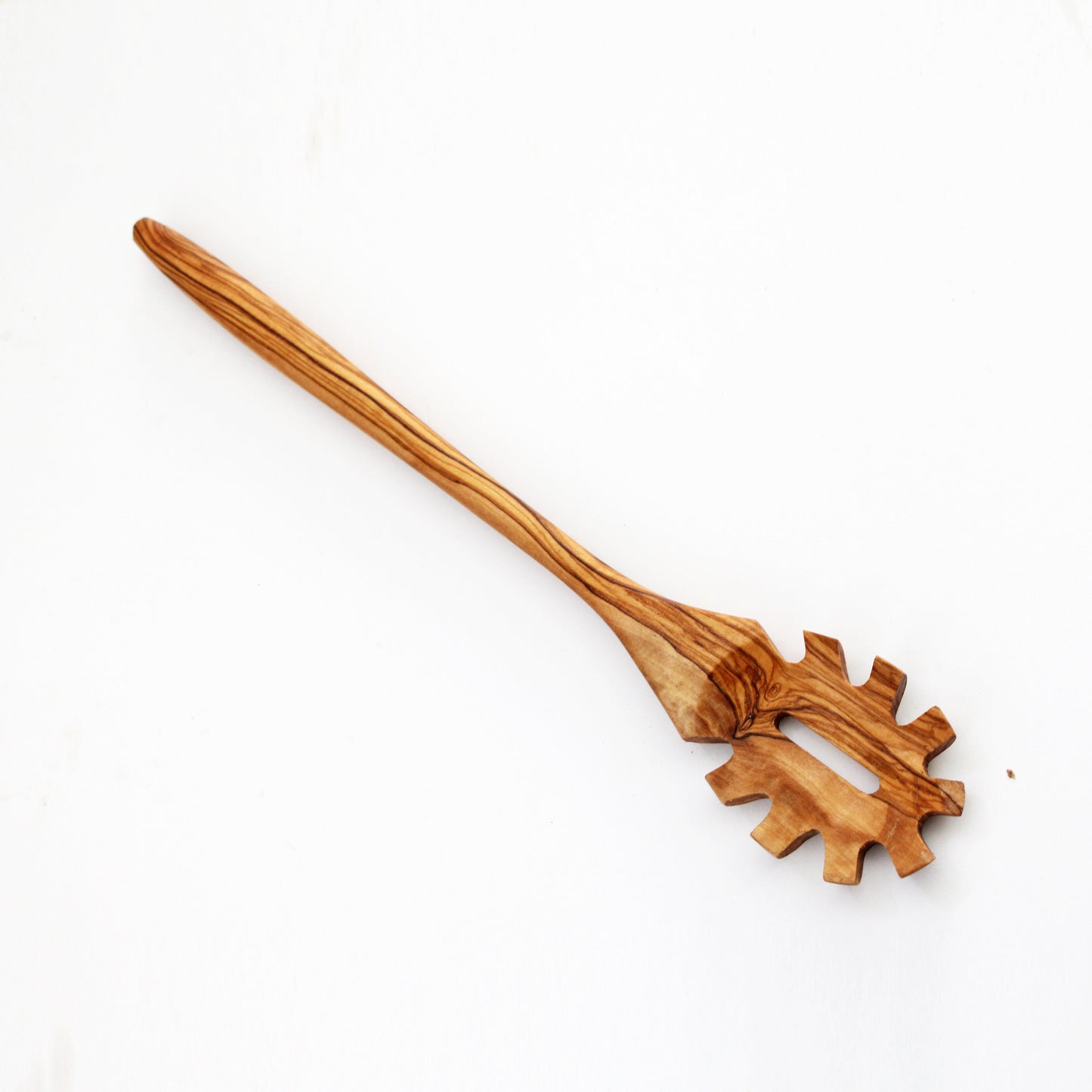 Olive wood pasta & noodle spoon | Wooden spaghetti spoon