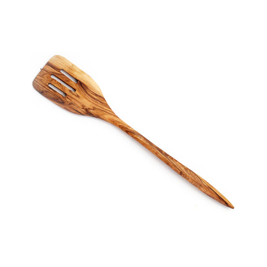 Handcrafted Olive Wood Slotted Spatula – A Must-Have for Every Kitchen