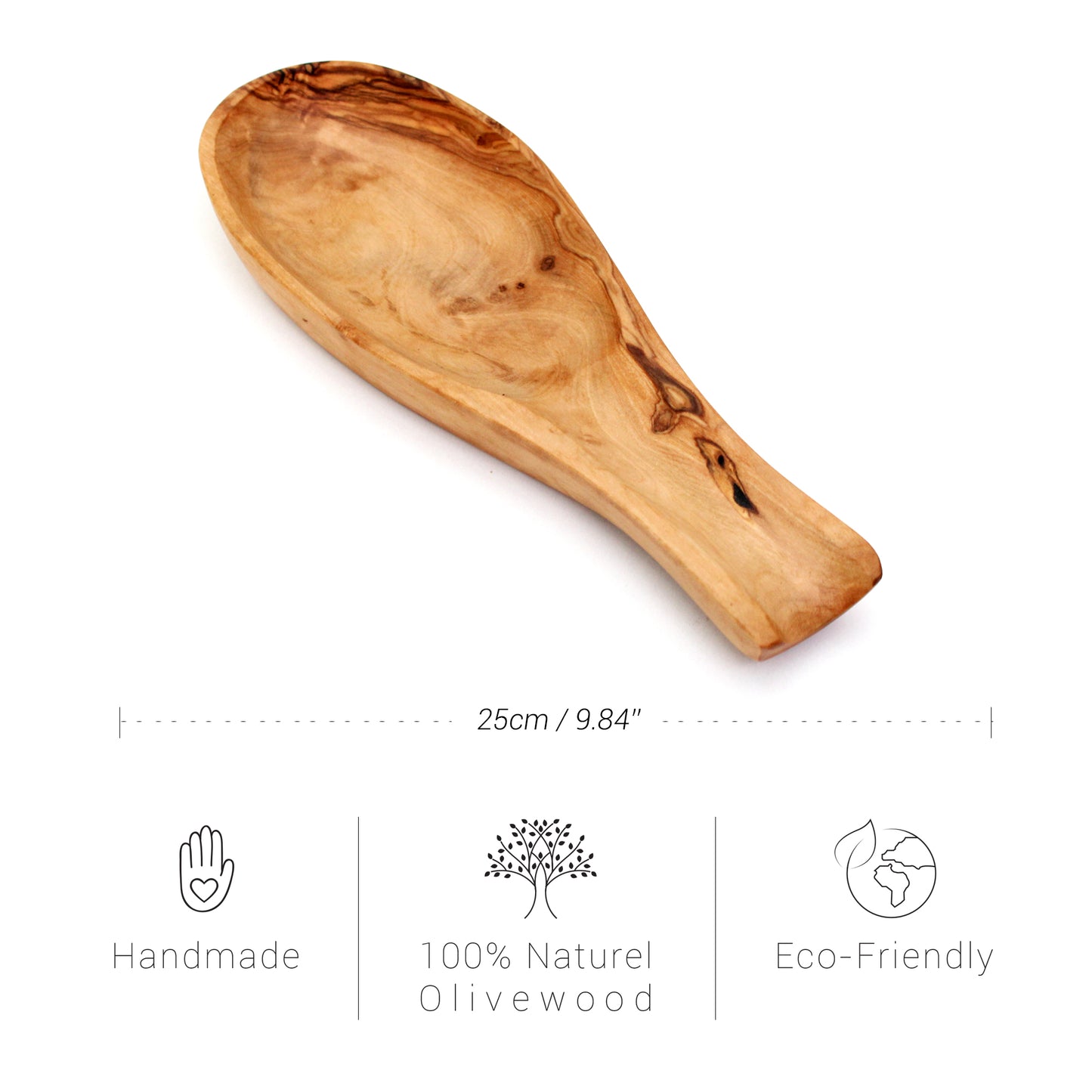 Wooden Handmade Spoon Rest | Hand-carved Spoon Holder