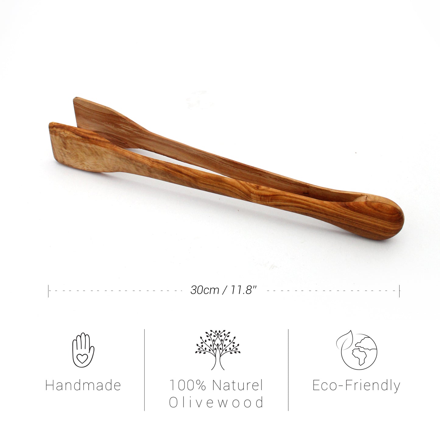 Olive Wood BARBEQUE CLIP | Wooden Cheese Tongs